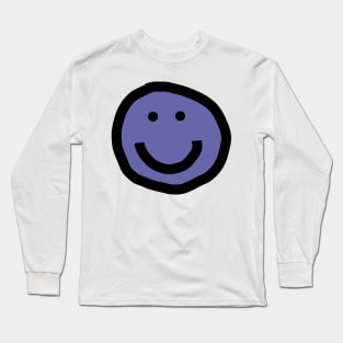 Very Peri Periwinkle Minimal Happy Smiley Face Color of the Year 2022 Long Sleeve T-Shirt